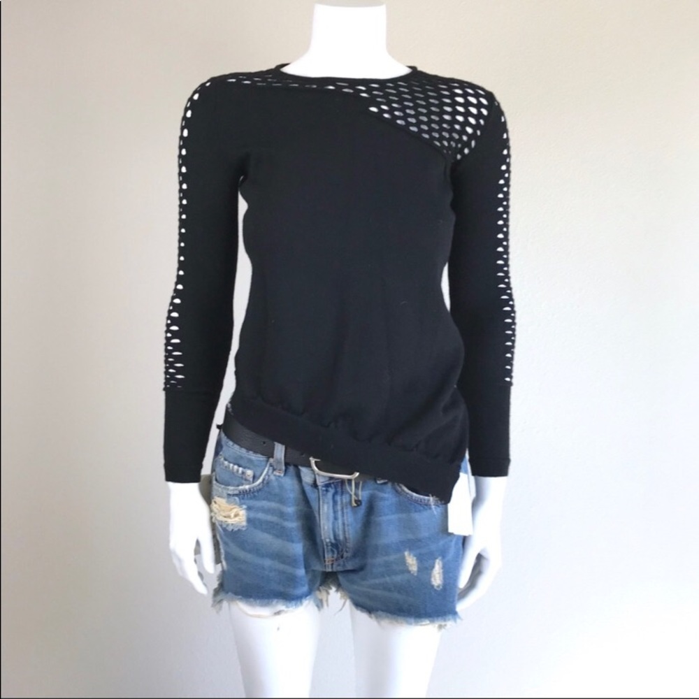 Alexander McQueen Black Wool Sweater